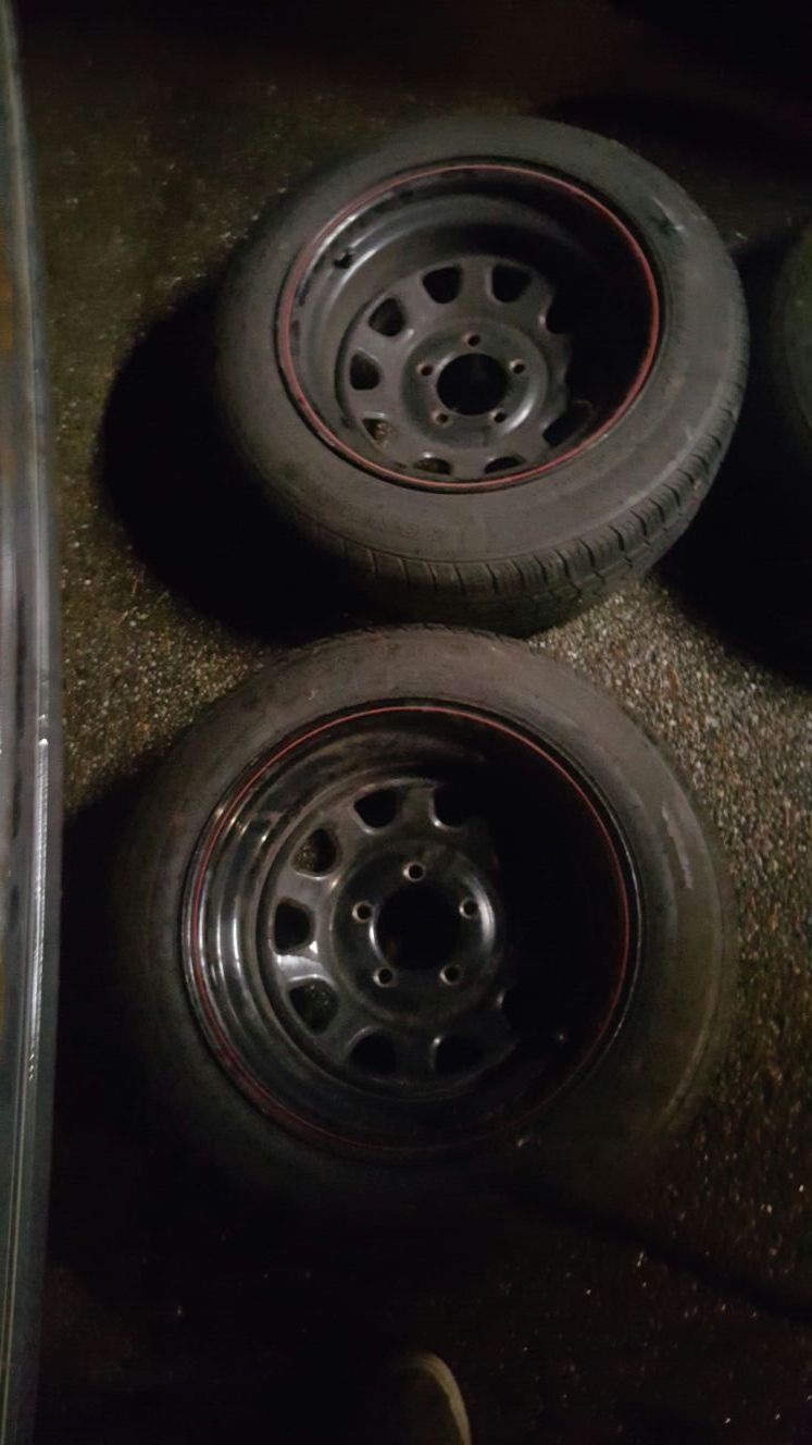 Deep dish steelies 5x114.3 15 inch