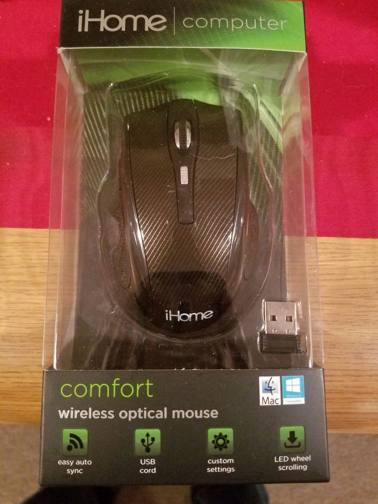 New iHome wireless optical mouse