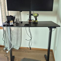 Sit Stand Desk with 2 Monitors