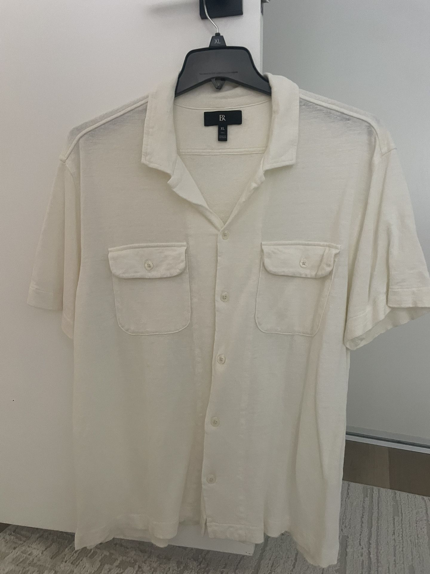 Banana Republic Linen French Terry Resort Shirt XL