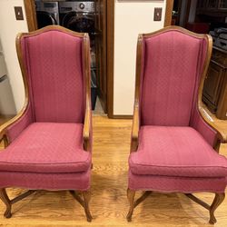 Matching Vintage Highback Chairs