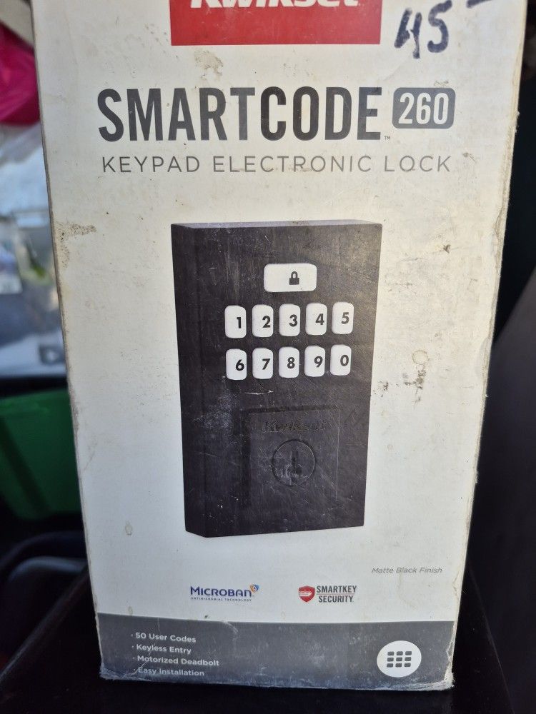Kwikset SmartCode 260 Contemporary Matte Black Keypad Electronic ...
