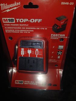 Milwaukee m18 175w power supply top off