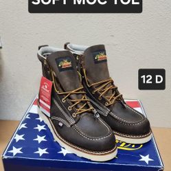 Thorogood Work Boots Sz12 D SOFT MOC TOE