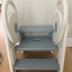 Kids Kitchen Bathroom Adjustable Step Ladder