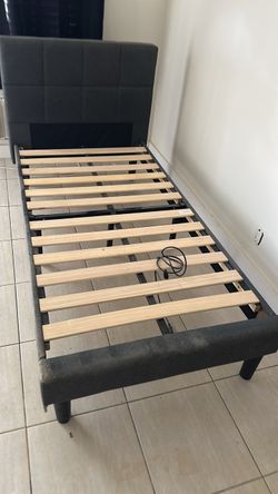 Twin size wood bed frame