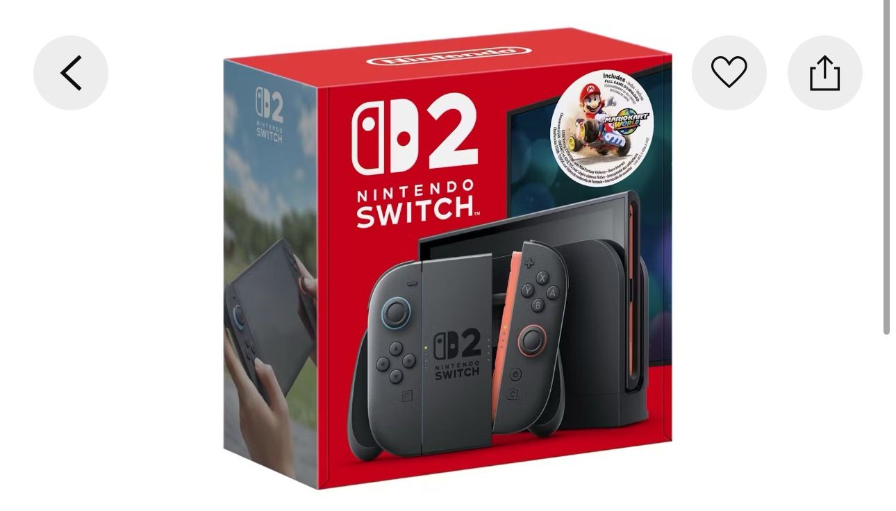 Nintendo Switch 2 MarioKart World Console Bundle
