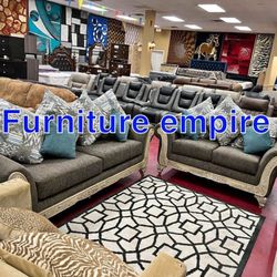 Furniture Living Room Sofa Loveseat Fabric, And Leather