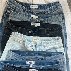 Women's Jeans Bundle - Abercrombie, Paige, Madewell, Zara, BR, AE