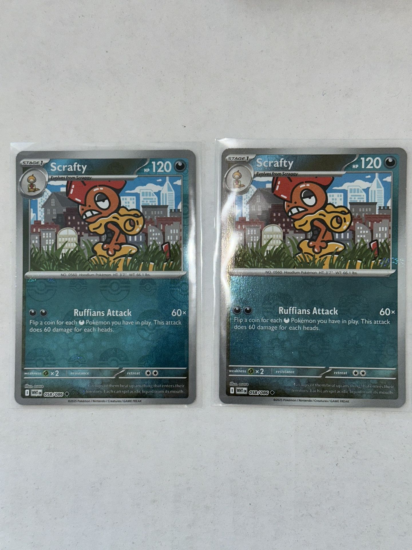 Pokemon TCG Scrafty White Flare Master Ball & Poke Ball Bundle - $5