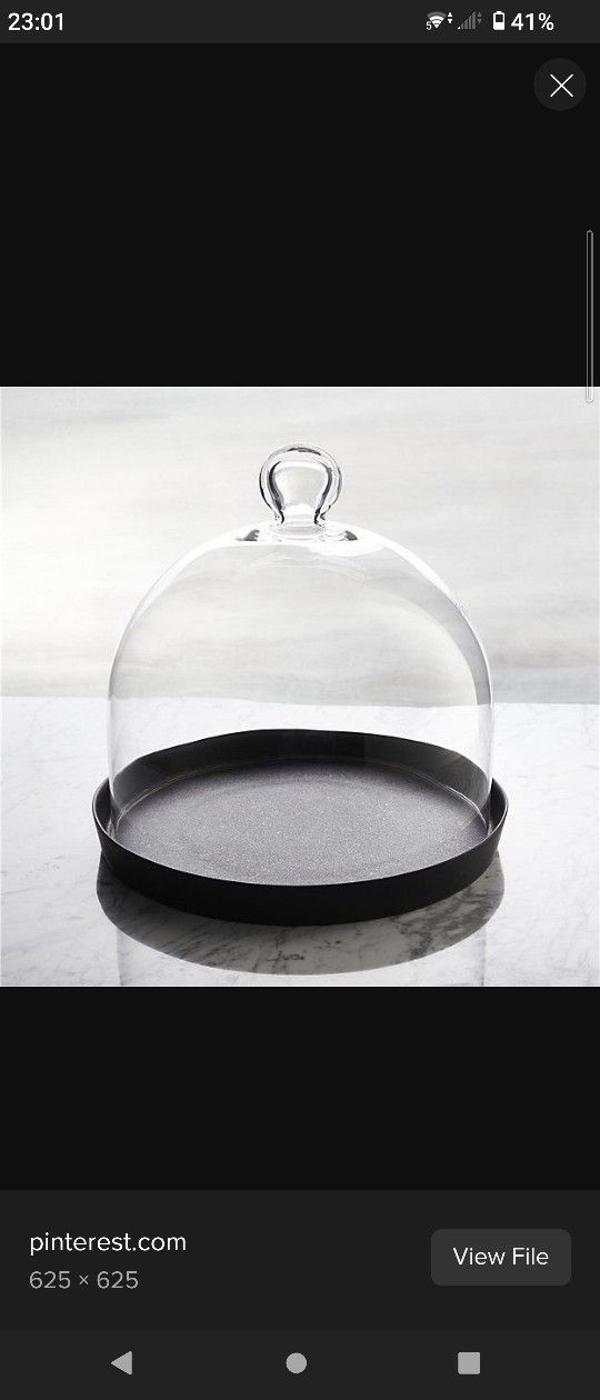 Crate And Barrel Glass Baird Cloche
