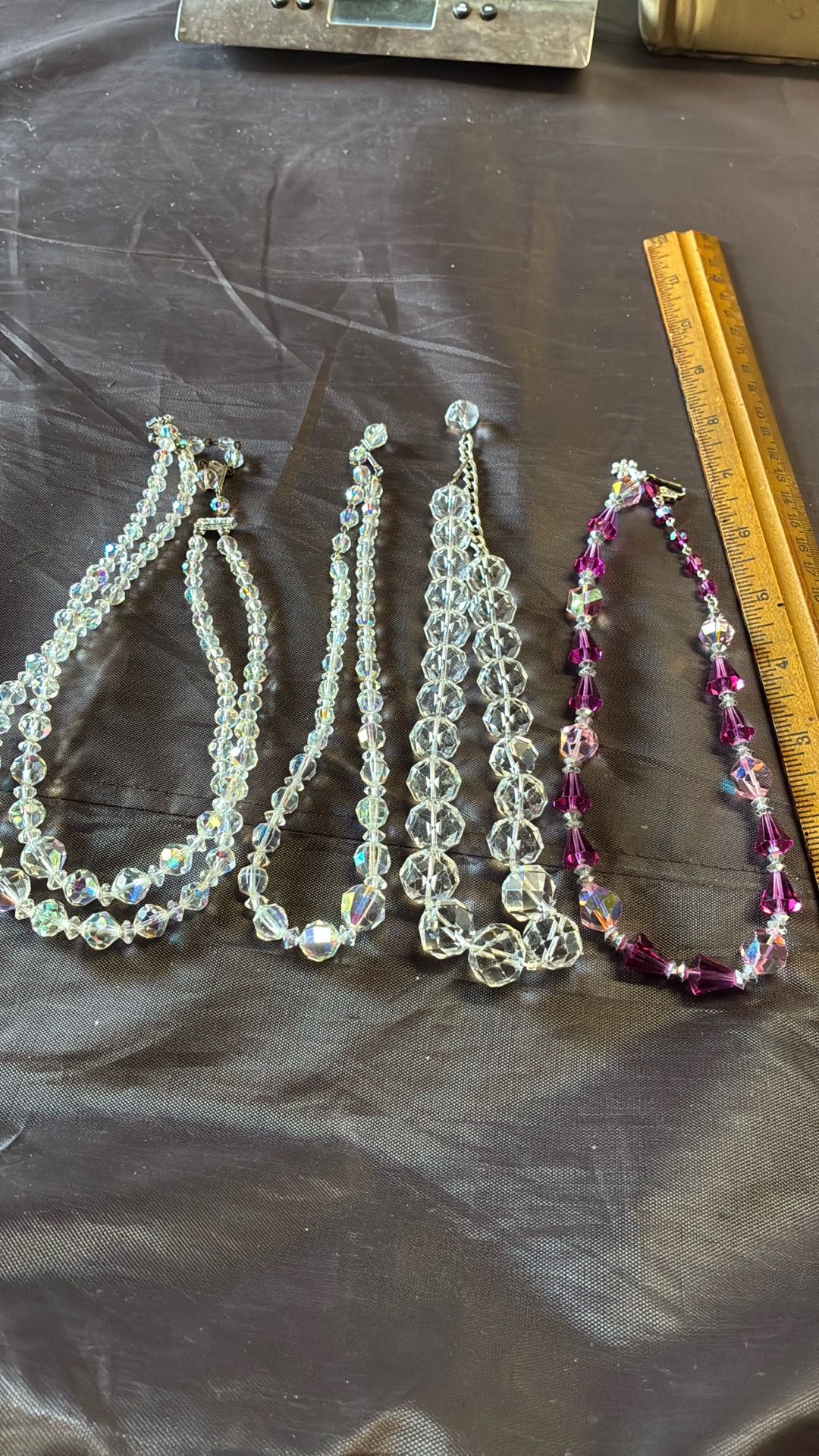 Vintage 1920s SpeakEasy Bobo cool crystal necklaces