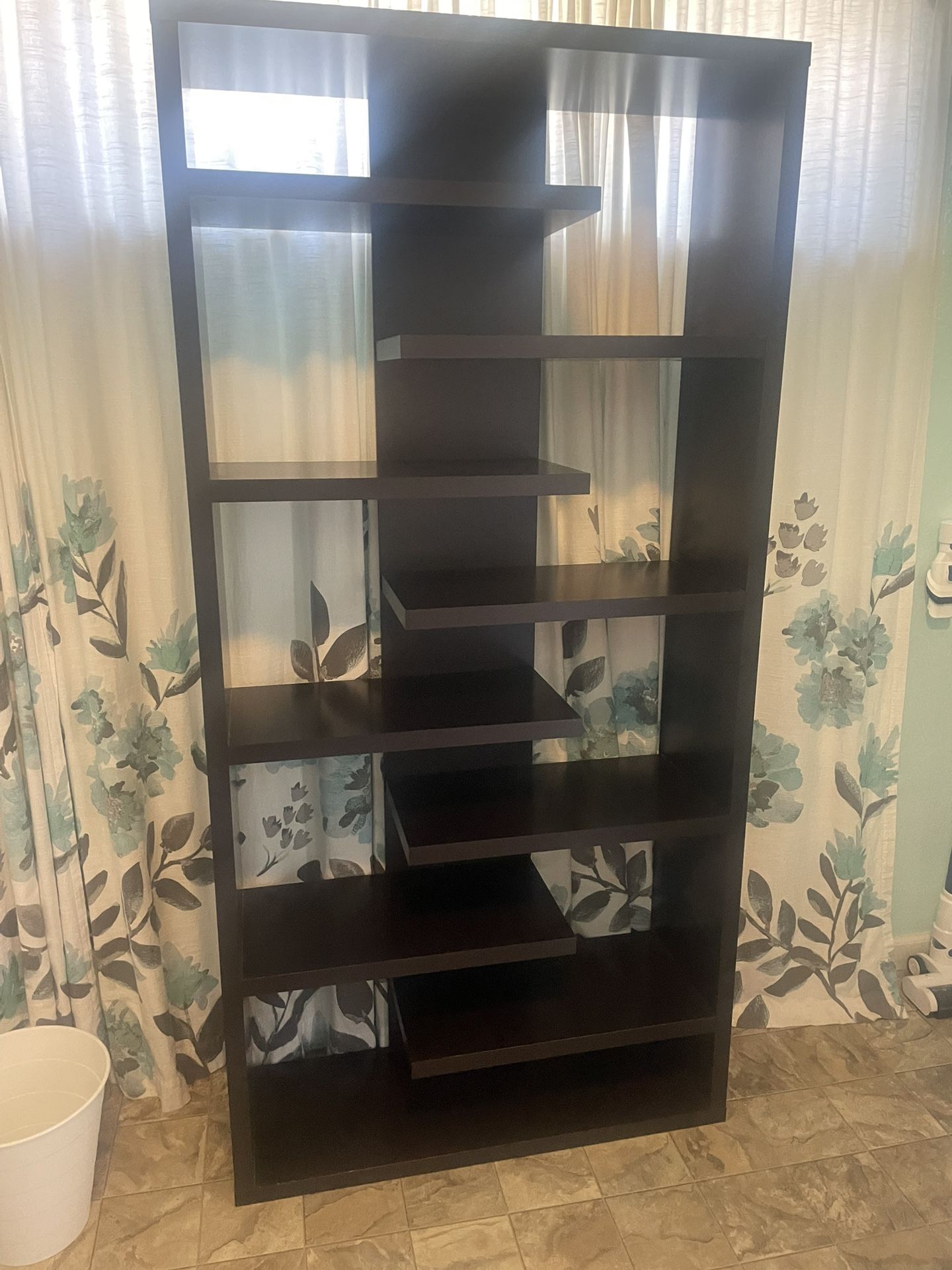 Tall open bookshelf unit