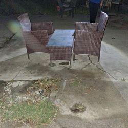 Office 3 Pc Set Table Needs Scrub 