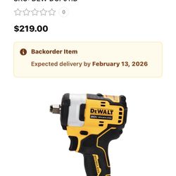 Dewalt  1/2 Compact Wrench With Hog Ring Anvil 