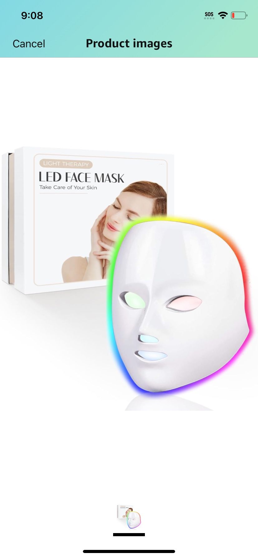 LED Light Therapy Face Mask, 7 Color Treatment, Professional Skin Care Device
