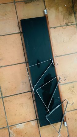 Closet clothing rack and shelf with 3 brackets and rod