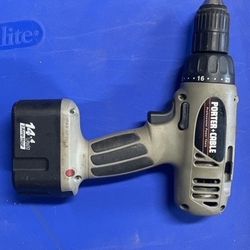Porter Cable Model 878 1/2” Cordless Drill/Driver 14.4V w/ case, extra battery, charging base, and bits