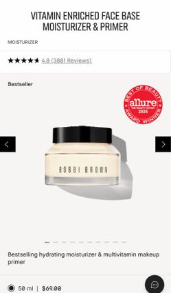 Bobbi Brown vitamin enriched face primer and moisturizer