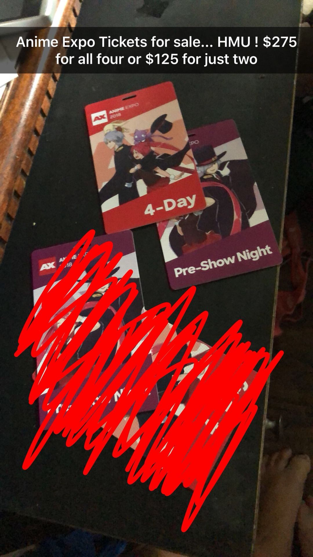 ANIME EXPO TICKETS FOR SALE! HMU ASAP!