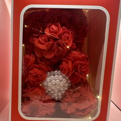 flower teddy bear homemade for saint valentine- san valentin- dia de los enamorados-regalo para cualquier ocasion