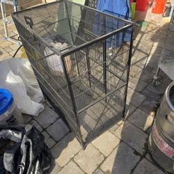 Large Bird Or Reptile Black Wire Metal Cage