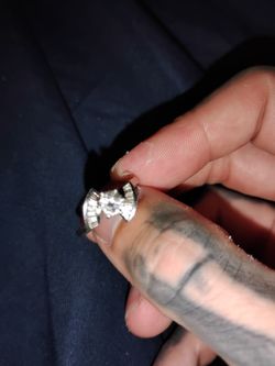 Wedding ring white gold with diamonds