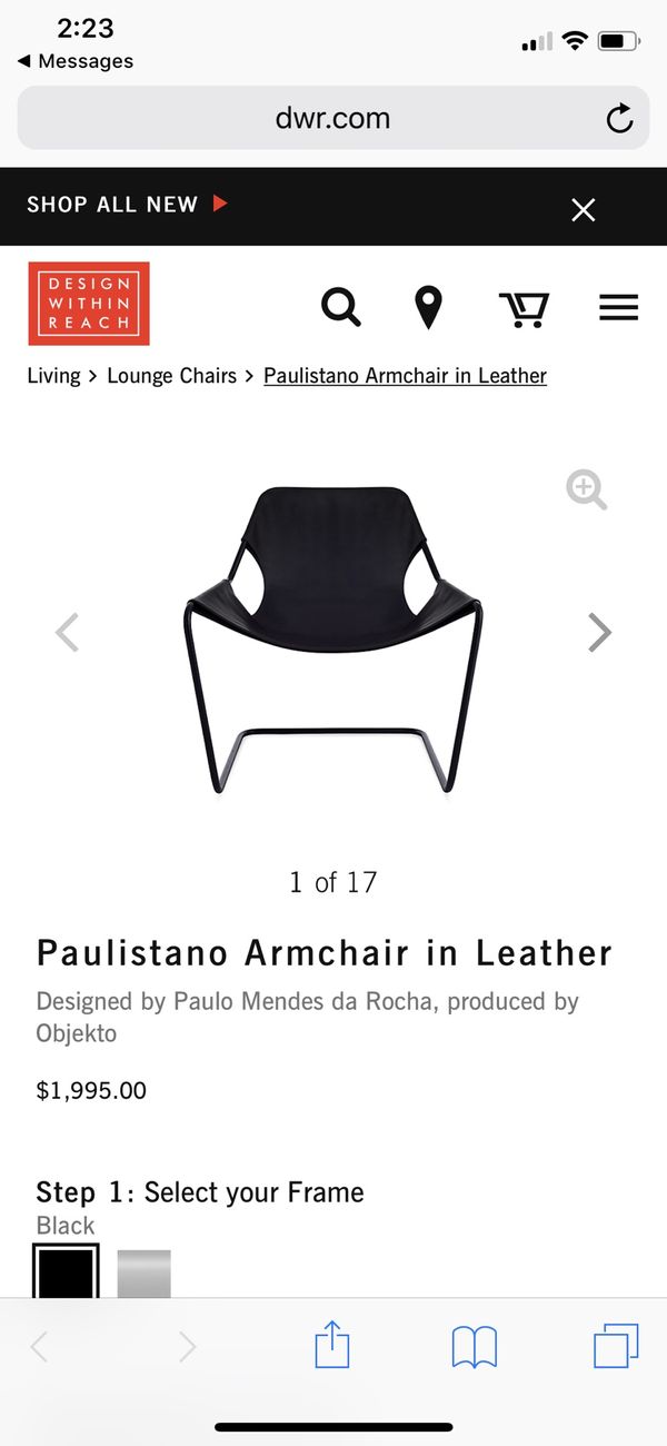 Paulistano Armchair In Leather Design Within Reach For Sale In Los Angeles Ca Offerup