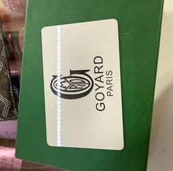 Goyard card holder brown black