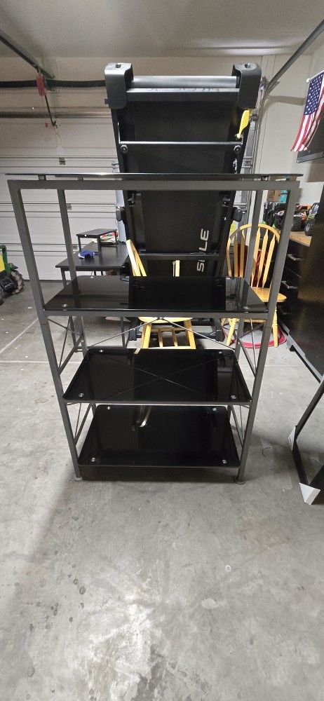 Shelf Unit With Tempered Glass 