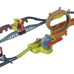 Thomas & Friends Toy Train Set Loop & Launch Maintenance Yard With Thomas Motorized Engine 
