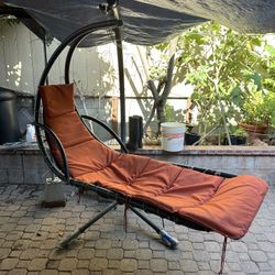 Orange Outdoor Curved Hammock