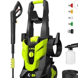 Pressure Washer, Washer with 4 Quick Connect Nozzles, Pressure Cleaning Machine with Foam Cannon for Cars/Fences/Driveways/Patios/Home Cleaning