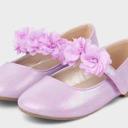 Gymboree Girls Floral Ballet Flats Lavender Fields flowers Purple sz 12
