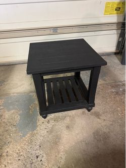 Solid wood side table