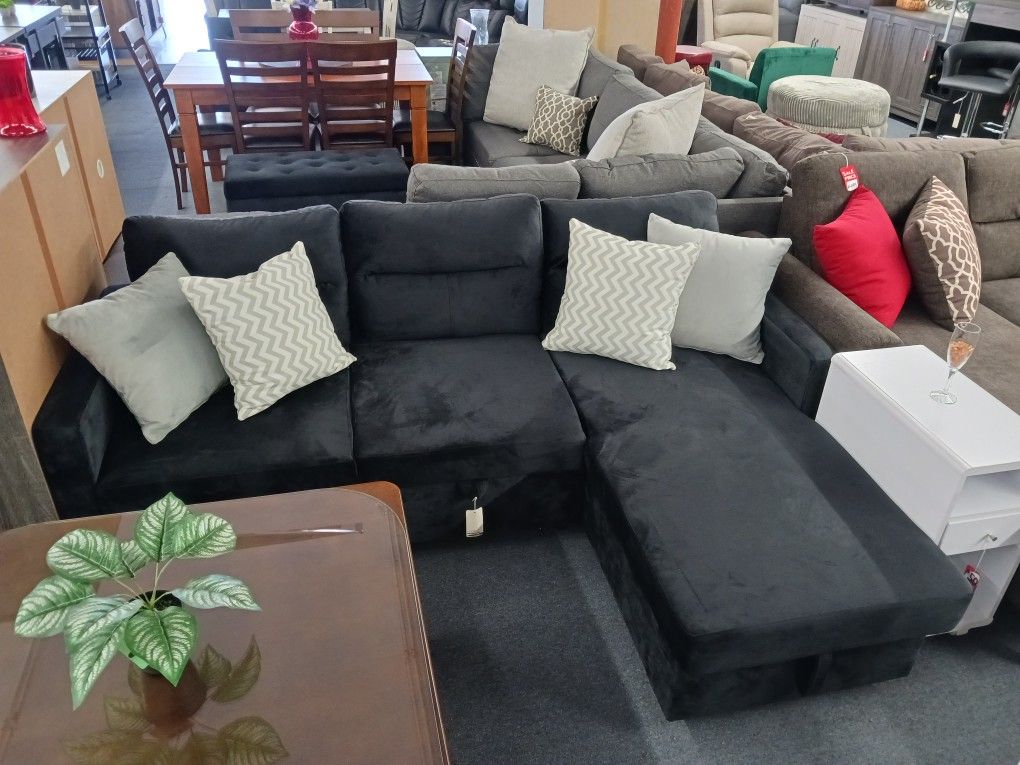 Sectional Sofa Sleeper & Storage Chaise