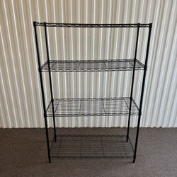  4-Tier Metal Shelving Unit, Adjustable Shelf Organizer for Garage Kitchen, Storage Rack Capacity for 1100 lbs, 36"W x 14"D x 55"H, Black