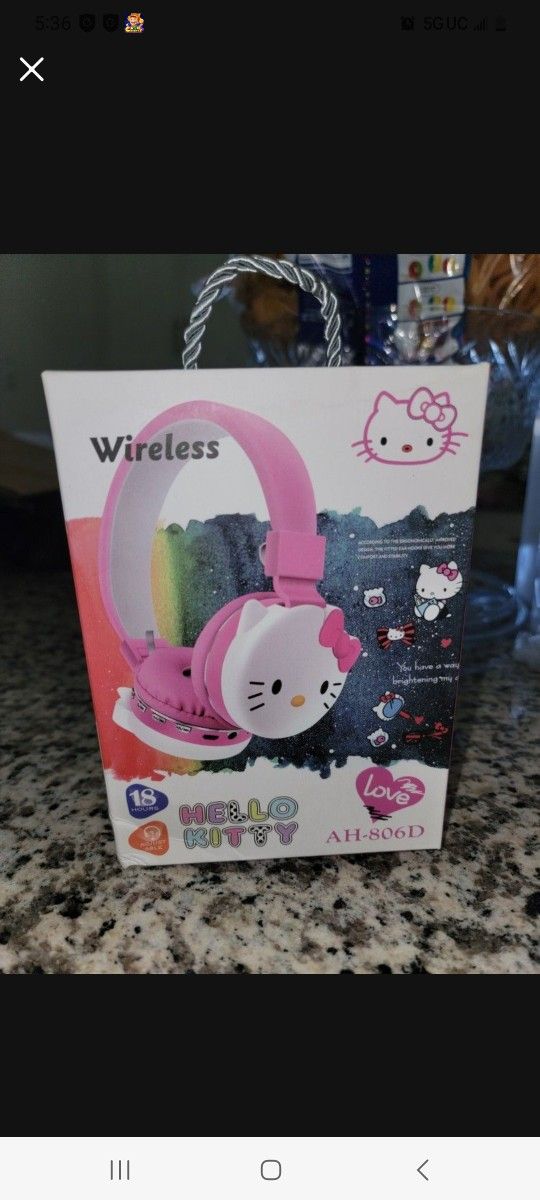 Sanrio Hello Kitty Pink Bluetooth HeadSets Brand New