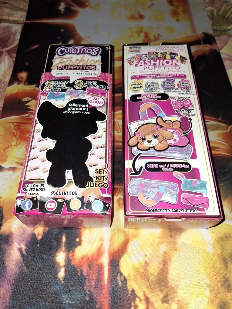 CUTETITOS FASHION PUPPYITOS FURRY PLUSH DOLL...NEW...KEPT IN A SMOKE FREE HOME...$15.00 EACH