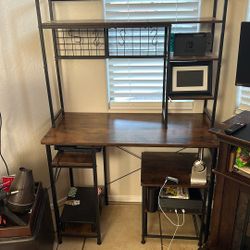 Desk With Hutch And Side Table