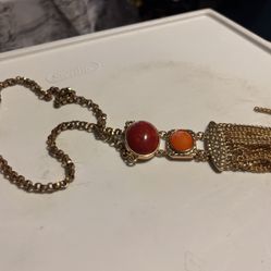 One Necklace With Gold Chain 