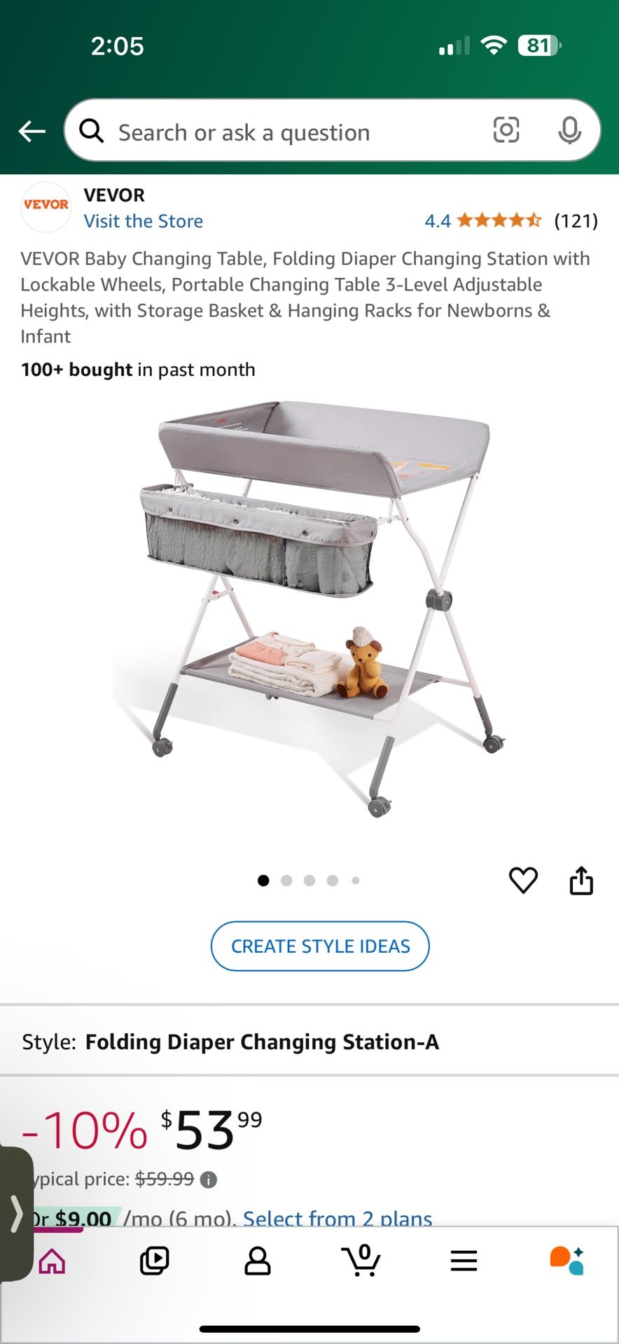 Baby Changing Table 