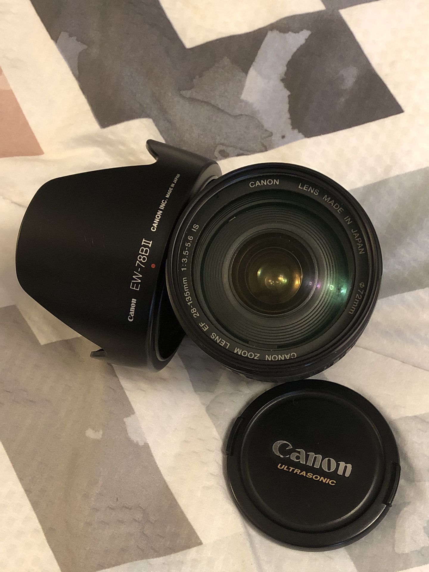 Canon EF 28-135mm IS USM LENS with EOS-m4/3 Adapter