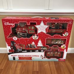 Disney Mickey Mouse Holiday Express 36 Piece Collectors Edition Train Set~ New