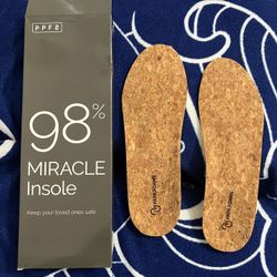 Papafoams Arch Support Insoles for Women 5-8, Cork Leather - Memory Foam Shock Absorption Shoe Inserts - Orthotic for Plantar Fasciitis, Flat feet