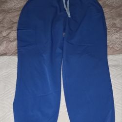 Scrubs Set Figs Jogger Pants Royal Blue XL top & Large Petite Bottom