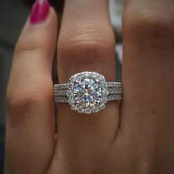  Engagement Rings Cz Bridal Sz 7