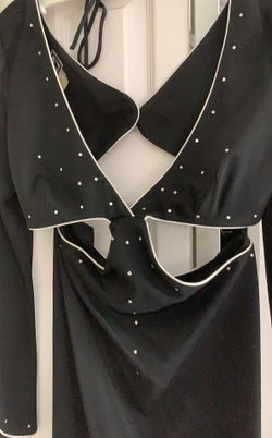 Black Long Sleeve Vintage 1970’s Gown