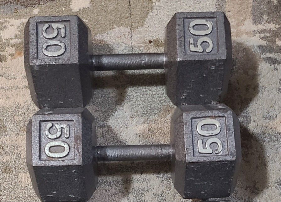 Dumbbells 50 lbs