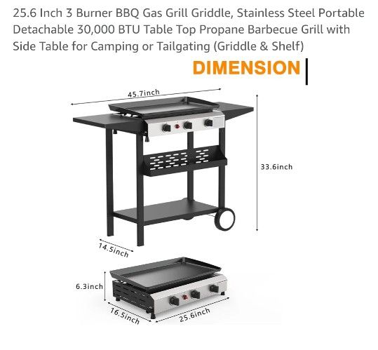 3 burner BBQ GAS GRILL